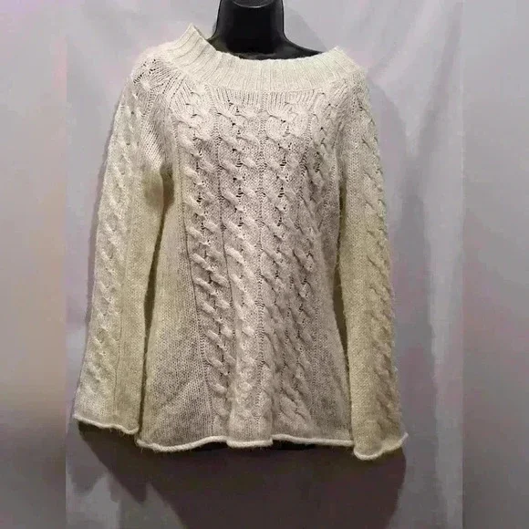 Cream Apt.9 Cable Knit Sweater - Picture 3 of 7